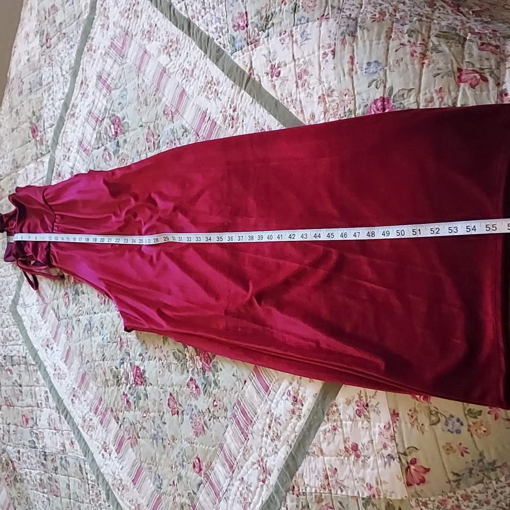 Crushed Red Velvet Jumpsuit, NWT - Picture 6 of 11